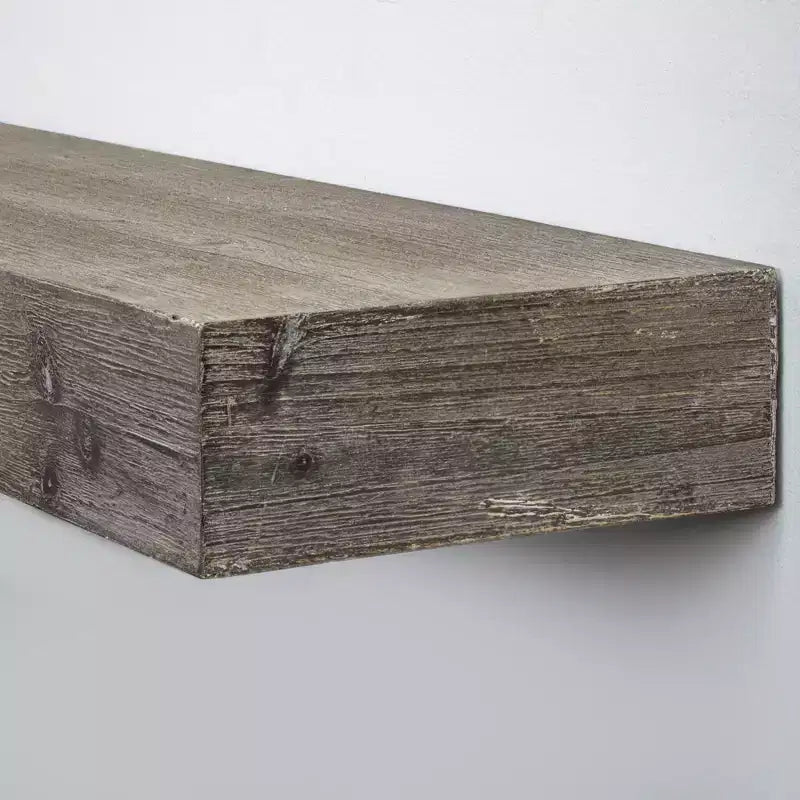 Mensole Galleggianti da Parete in Legno Rustico Grande 8" x 36" Grigio - American Art Decor