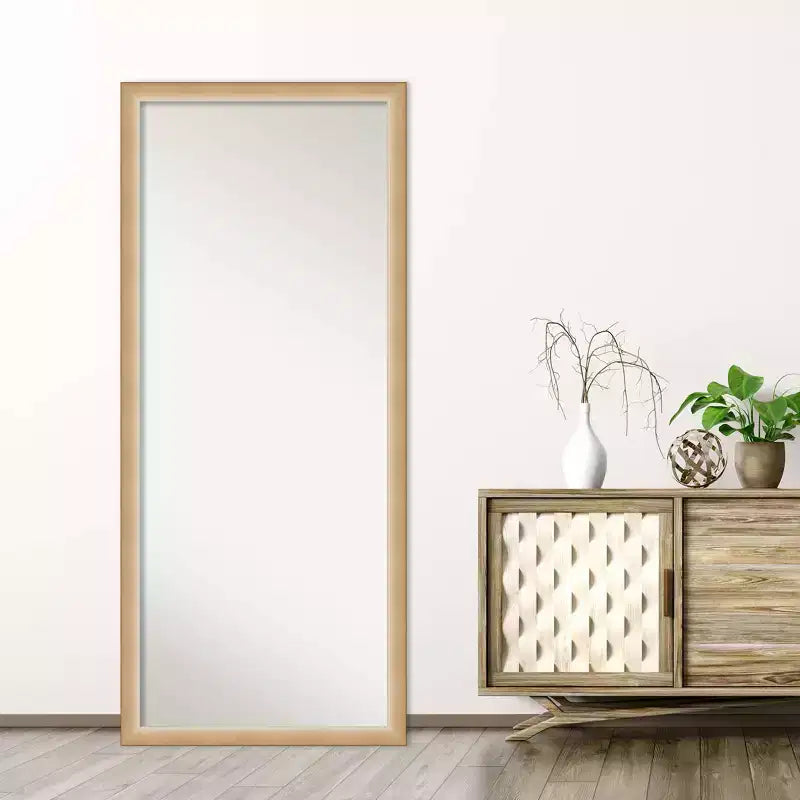 Specchio da terra/appoggio a figura intera incorniciato Eva Ambre da 27" x 63" oro - Amanti Art: Design moderno rettangolare in polistirolo