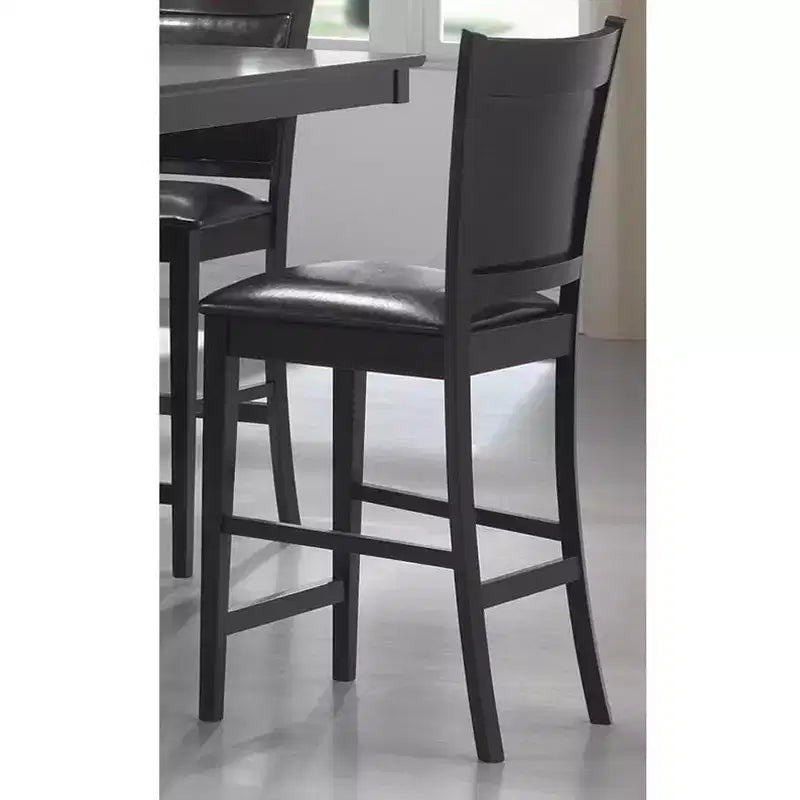 Relax Set di 2 Sedie Alte da Bancone Nere e Espresso