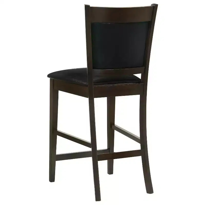 Relax Set di 2 Sedie Alte da Bancone Nere e Espresso