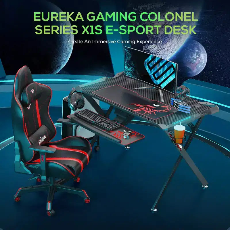 Scrivania da gaming 43x23 con gambe a X