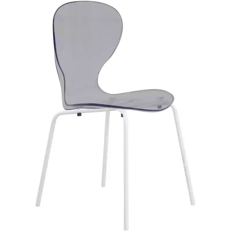 Set da pranzo 5 pezzi Tavolo da pranzo rotondo, 4 sedie da pranzo in plastica Gambe bianche