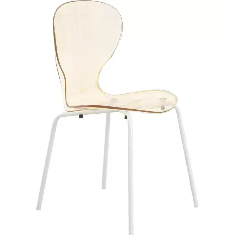 Set da pranzo 5 pezzi Tavolo da pranzo rotondo, 4 sedie da pranzo in plastica Gambe bianche