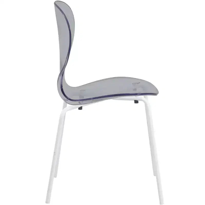 Set da pranzo 5 pezzi Tavolo da pranzo rotondo, 4 sedie da pranzo in plastica Gambe bianche