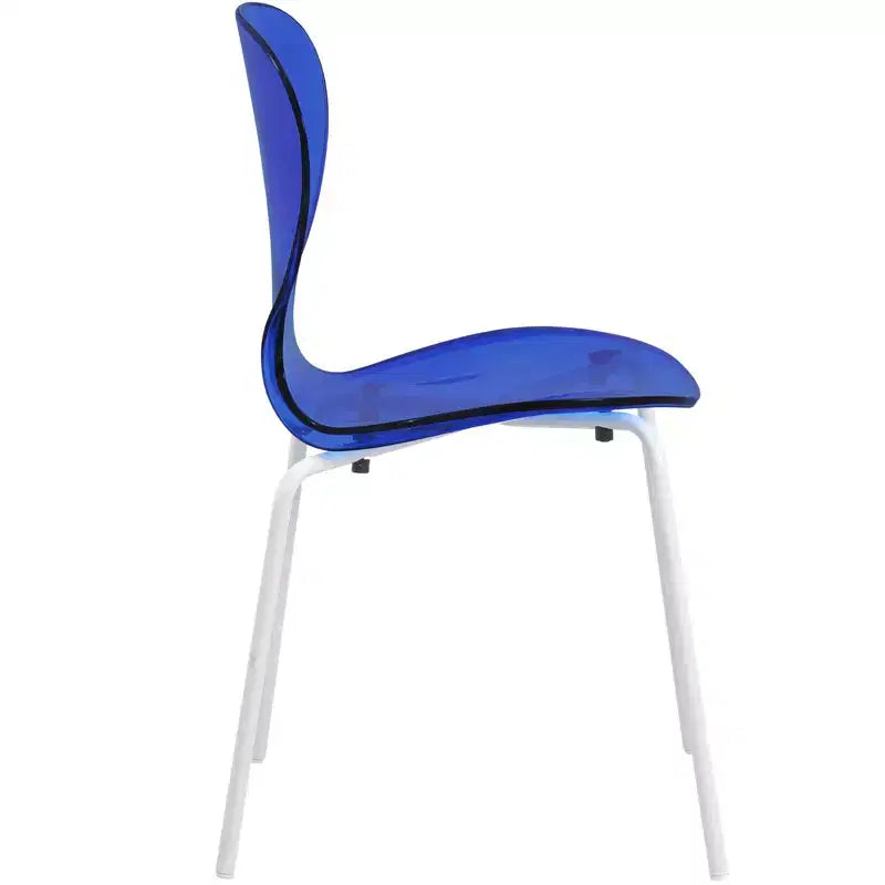 Set da pranzo 5 pezzi Tavolo da pranzo rotondo, 4 sedie da pranzo in plastica Gambe bianche