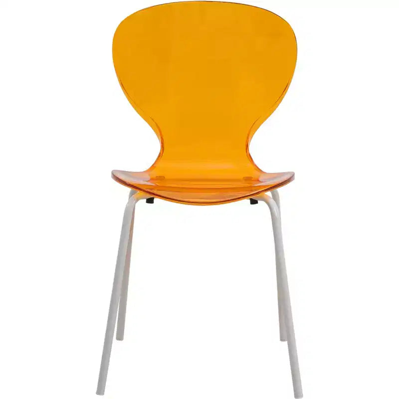 Set da pranzo 5 pezzi Tavolo da pranzo rotondo, 4 sedie da pranzo in plastica Gambe bianche