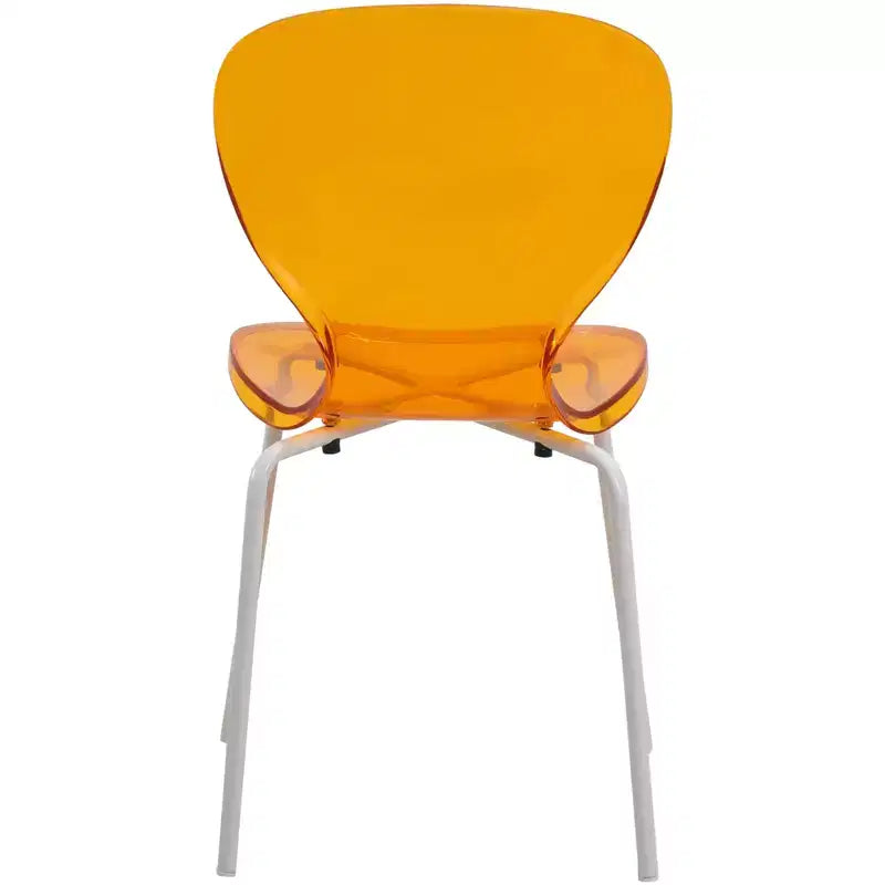 Set da pranzo 5 pezzi Tavolo da pranzo rotondo, 4 sedie da pranzo in plastica Gambe bianche