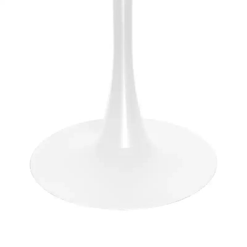 Set da pranzo 5 pezzi Tavolo da pranzo rotondo, 4 sedie da pranzo in plastica Gambe bianche