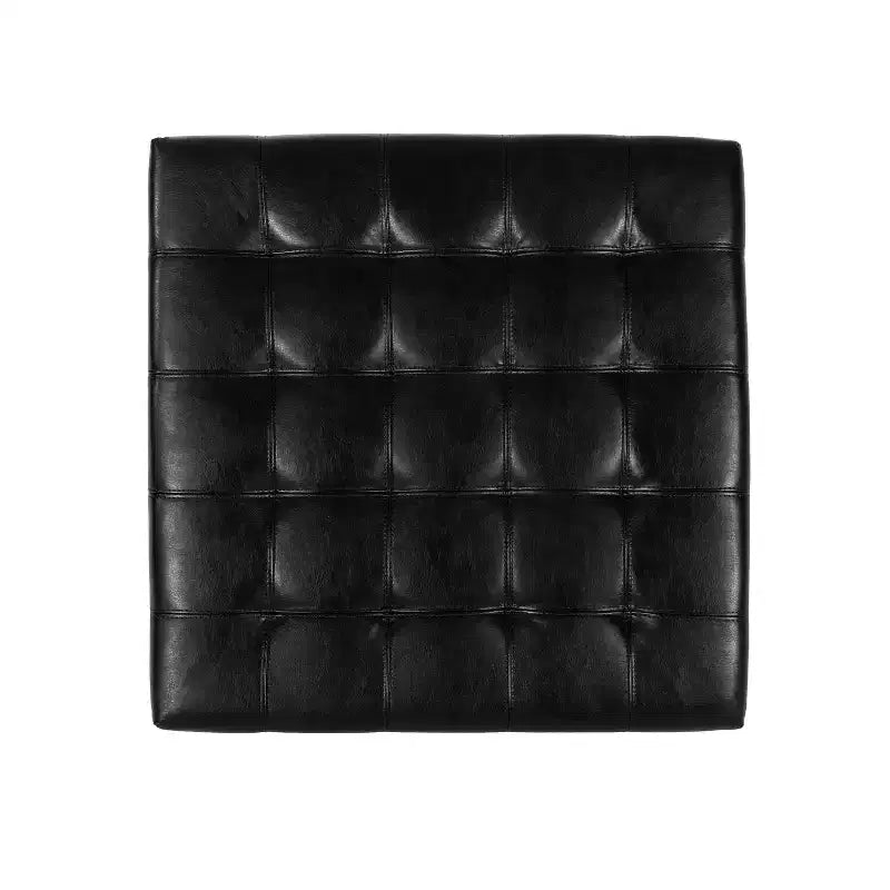 Pouf Contenitore Rigby Contemporaneo Rivestito in Similpelle Trapuntata a Bottoni