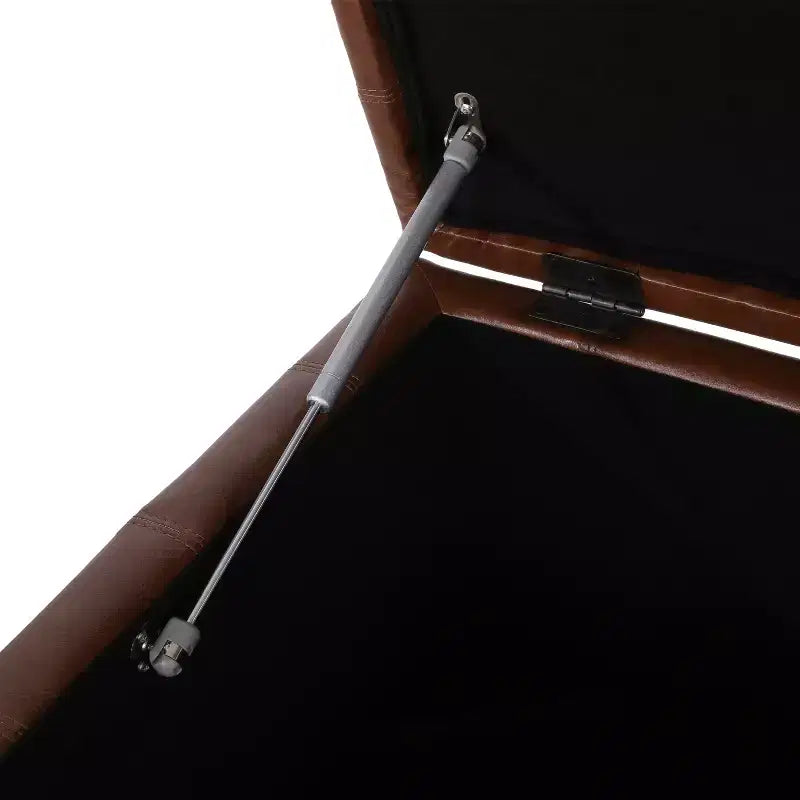 Pouf Contenitore Rigby Contemporaneo Rivestito in Similpelle Trapuntata a Bottoni