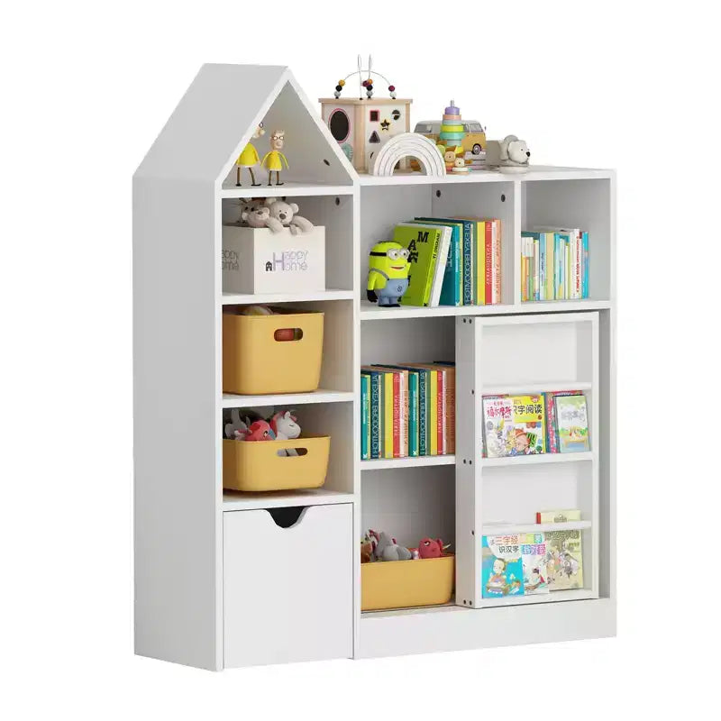 Organizer per bambini, Organizzatore per giocattoli e libri con 8 scomparti e cassetti estraibili - Ideale per sale giochi e camerette