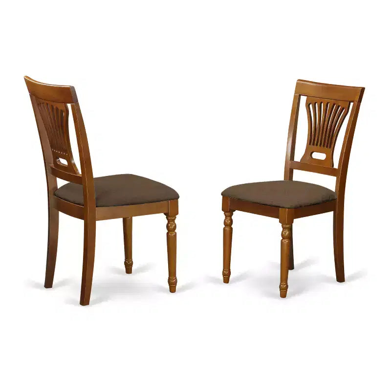 Set tavolo da pranzo con tavolo allungabile da 18 foglie e sedie da cucina, marrone sella