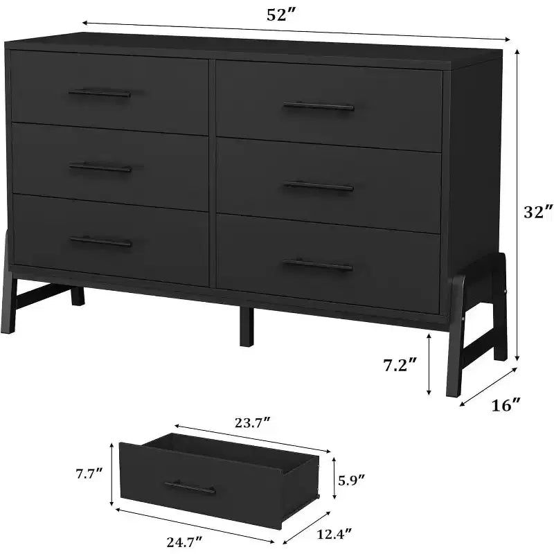 Cassettiera in legno da 52" con ampio cassetto e armadio contenitore, cassettiera verticale per soggiorno, camera da letto, ingresso
