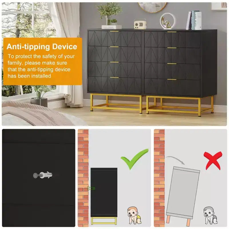 Comò a 4 cassetti, Comò moderno con cassetti, Organizer con gambe in metallo, Cassettiera contenitore per camera da letto, soggiorno, corridoio, armadio