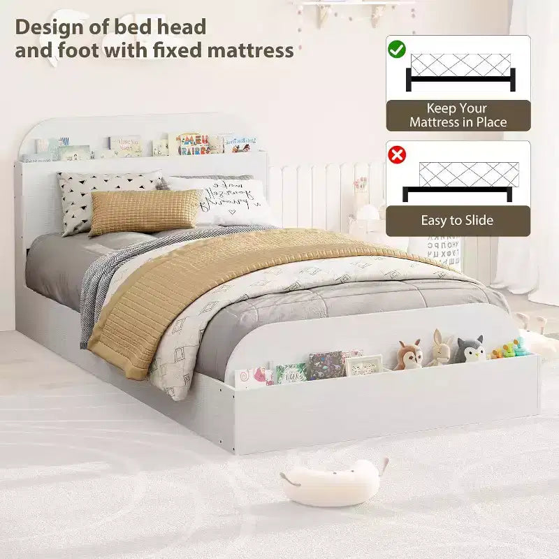 Divano Letto Singolo con Secondo Letto Estraibile, Struttura Imbottita con Cassetti Contenitori, Letto Moderno per Soggiorno o Camera da Letto
