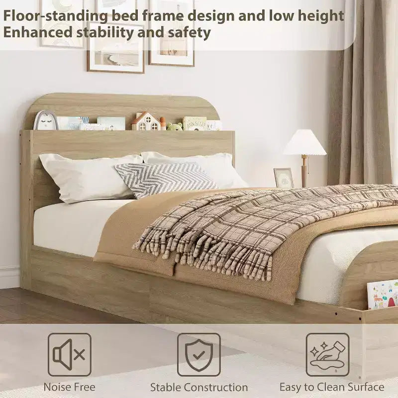 Divano Letto Singolo con Secondo Letto Estraibile, Struttura Imbottita con Cassetti Contenitori, Letto Moderno per Soggiorno o Camera da Letto