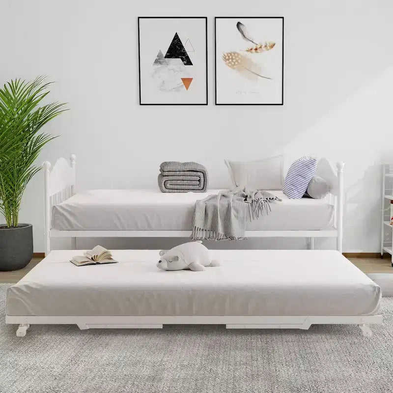 con letto estraibile, letto singolo in metallo, struttura del divano letto con letto estraibile pieghevole, piattaforma con robuste doghe in acciaio per soggiorno, camera da letto