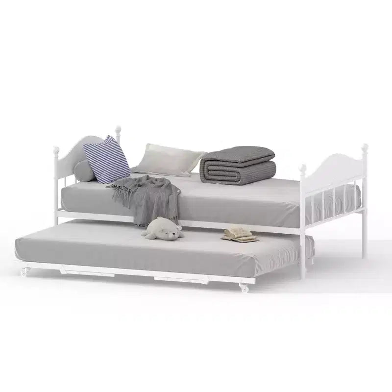 con letto estraibile, letto singolo in metallo, struttura del divano letto con letto estraibile pieghevole, piattaforma con robuste doghe in acciaio per soggiorno, camera da letto