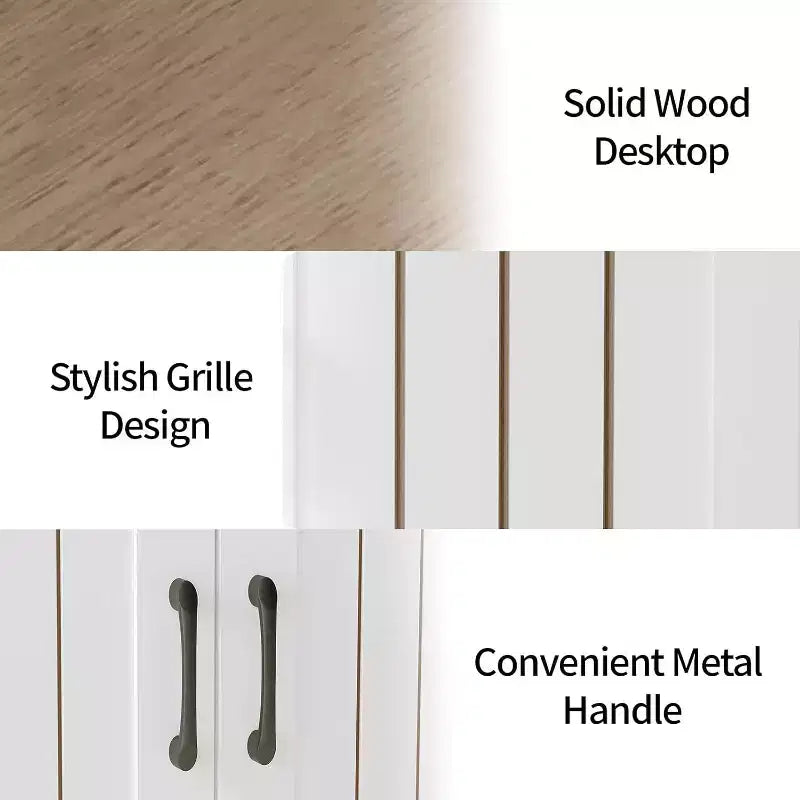 Mobile credenza da 42,5" per fattoria - Credenza con cassetti e ripiano regolabile per sala da pranzo