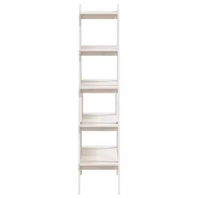 Libreria a giorno a 5 ripiani a forma di A, in legno massello di pino