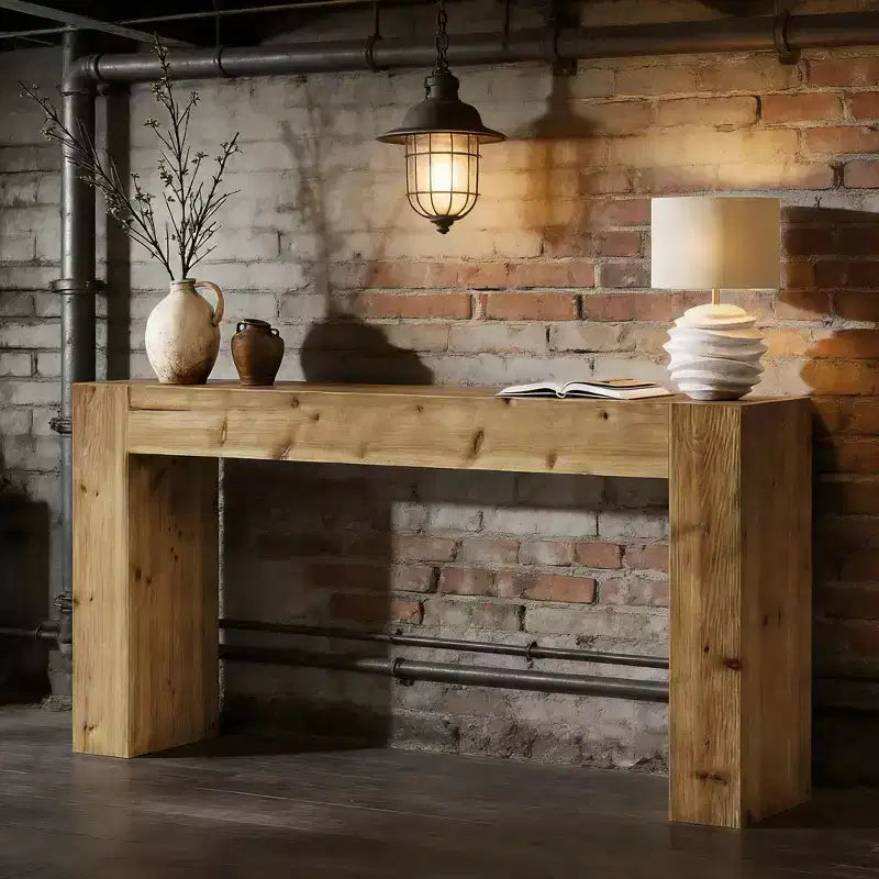 Tavolo da ingresso/foyer in legno massello, stile rustico