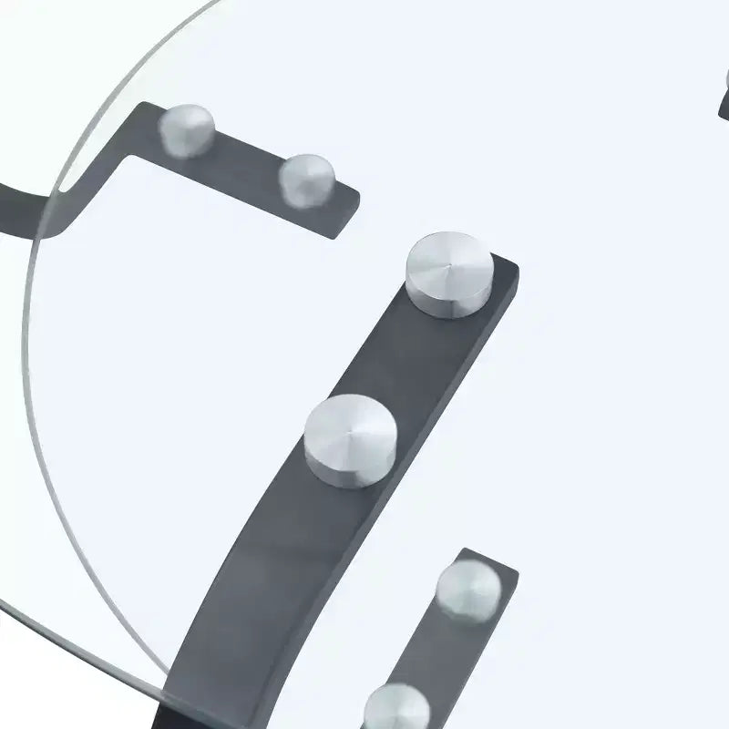 Tavolino da caffè retrò minimalista con struttura in metallo e doppio ripiano in vetro temperato, dimensioni 80x80x45 cm