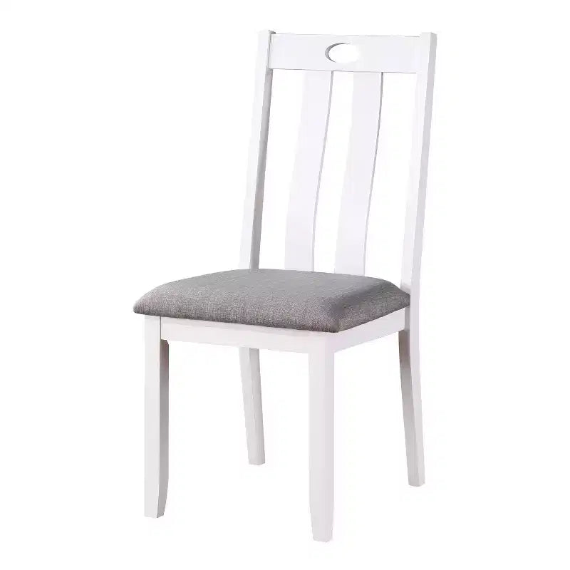 + Set da 5 pezzi Seawhisper per sala da pranzo, stile Transizionale, Bianco/Grigio: Legno massello, Sedie imbottite, Stile Cottage
