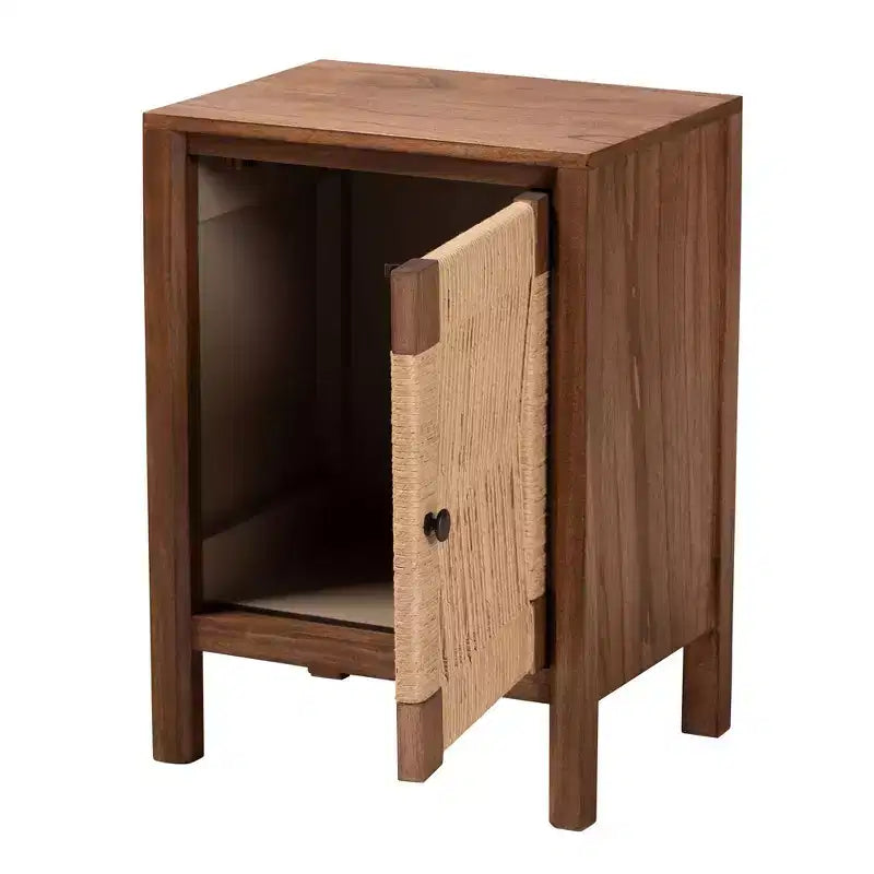 bali & pari Comodino in legno Holitz Bayur noce/marrone chiaro: altezza 21.7", nessun assemblaggio richiesto