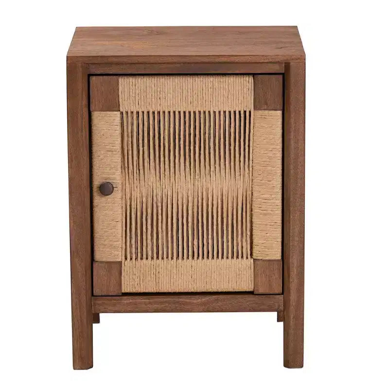 bali & pari Comodino in legno Holitz Bayur noce/marrone chiaro: altezza 21.7", nessun assemblaggio richiesto
