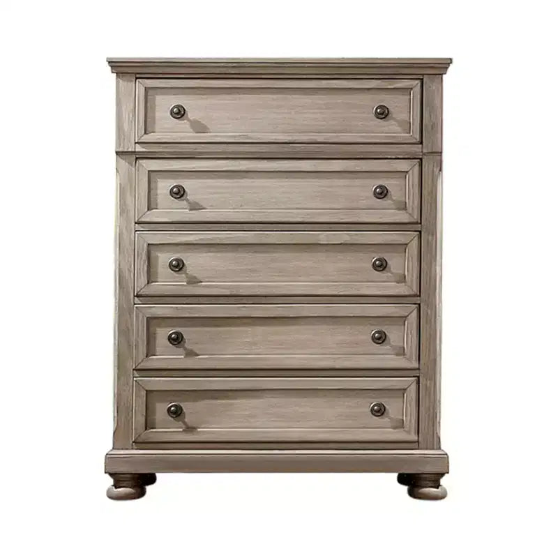 Set 2 pezzi letto Queen e cassettiera grigio - HOMES: Inside + Out
