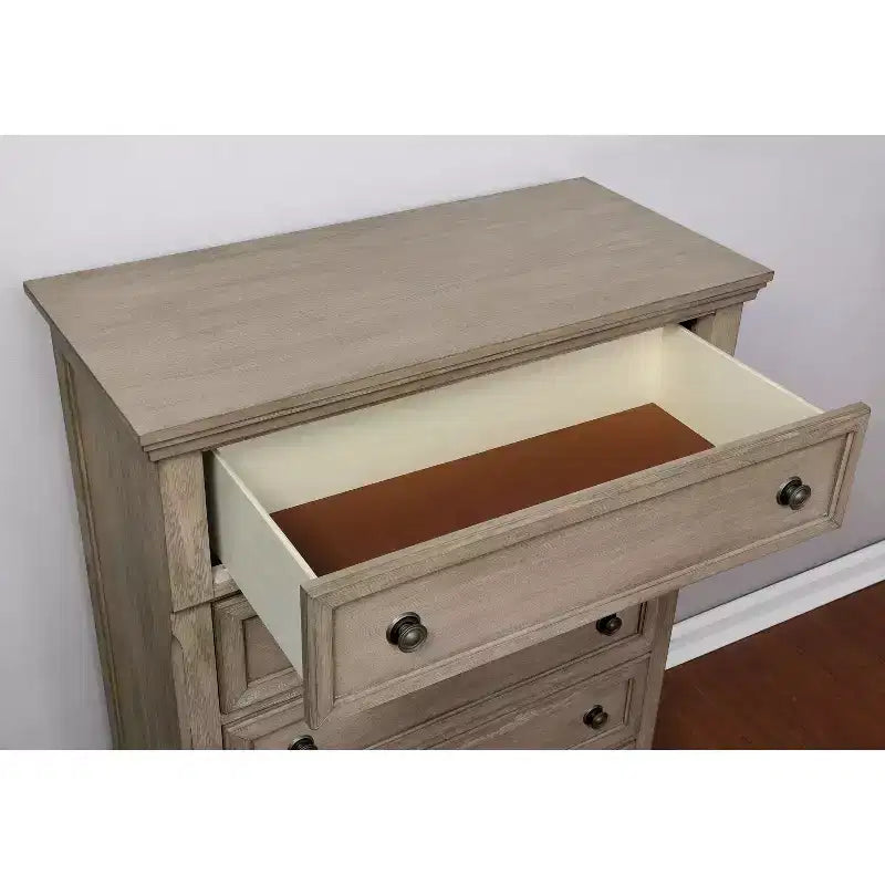 Set 2 pezzi letto Queen e cassettiera grigio - HOMES: Inside + Out