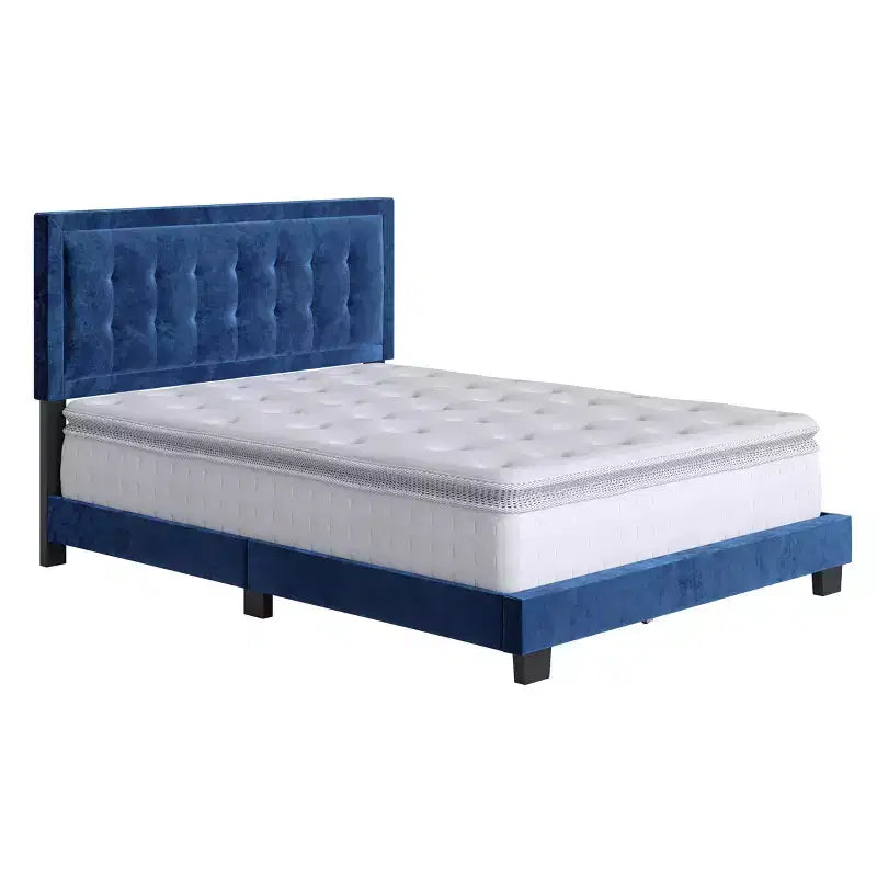 Letto Imbottito con Testiera Trapuntata con Piattaforma - Eco Dream