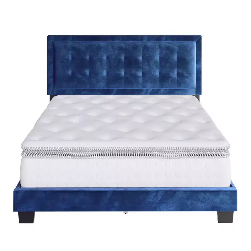 Letto Imbottito con Testiera Trapuntata con Piattaforma - Eco Dream